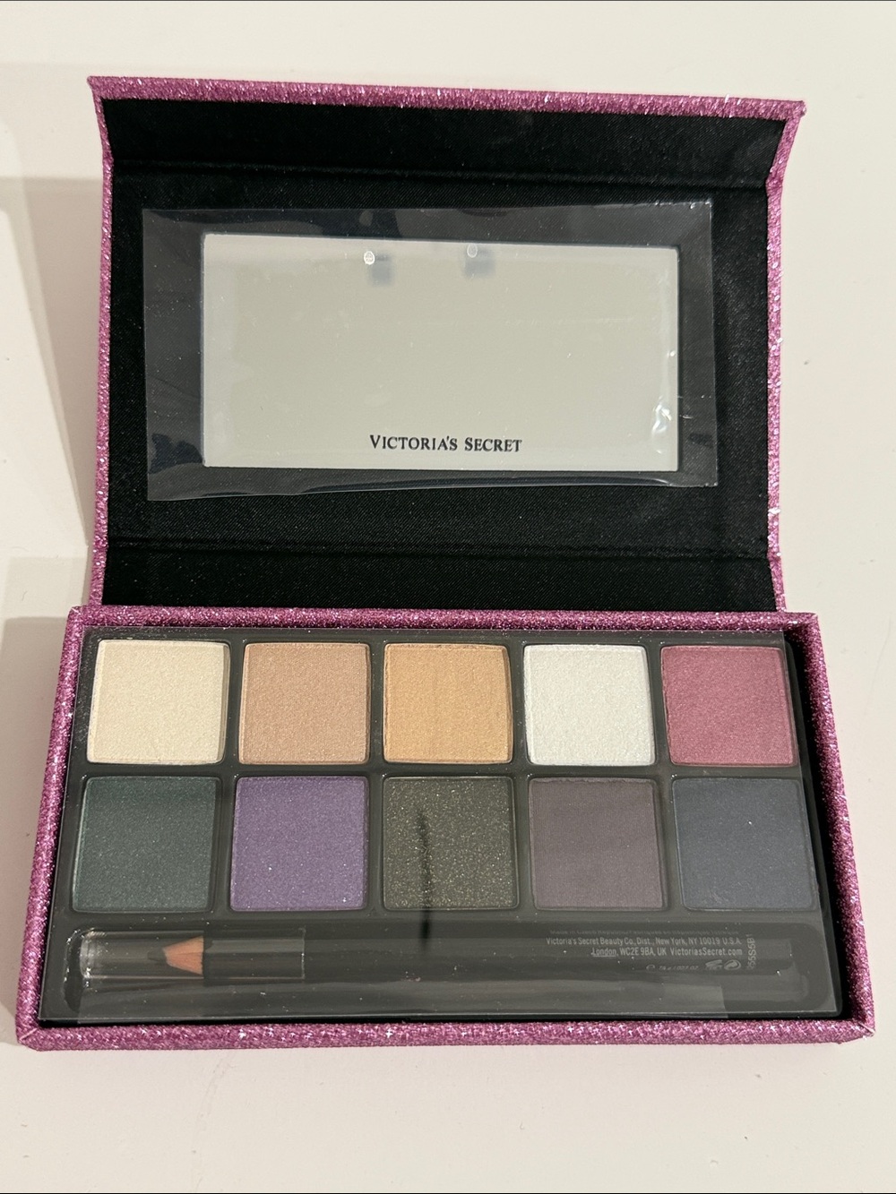 Victoria's Secret Pink Eyeshadow Palette with Neutrals, Purple, Silver